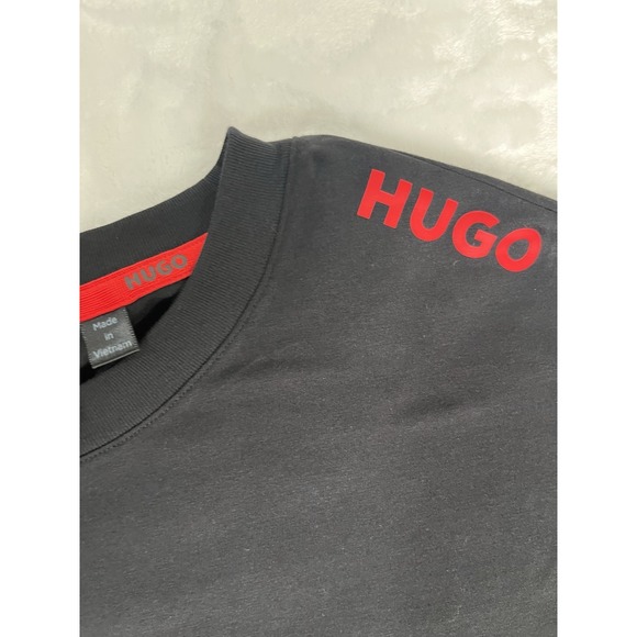 HUGO Mens T-Shirt Logo-Detail Loungewear T-Shirt in Stretch Cotton - Picture 8 of 13